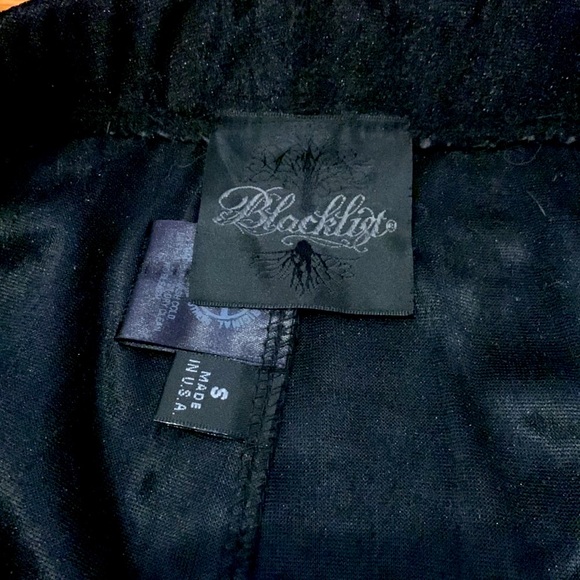 Lip Service Blacklist high rise black velvet flares with tie up front - Picture 4 of 5